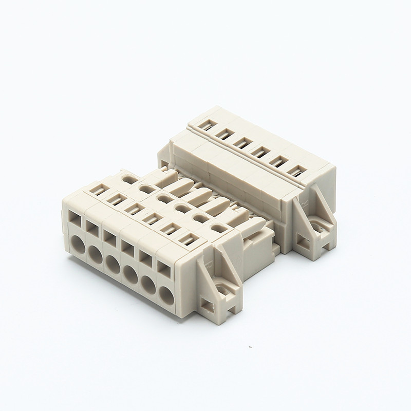 5.0mm Pitch Gray Color Pluggable MCS Terminal Blocks with Flange