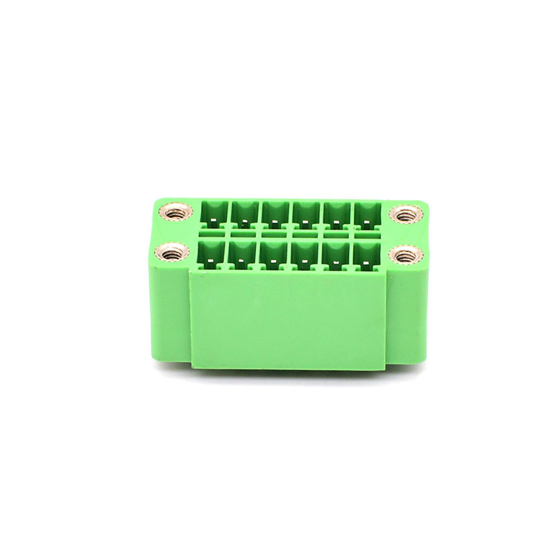 3.50mm Pitch Double Deck 180 Degree Pcb Terminal Block Socket with flange YE1260-350