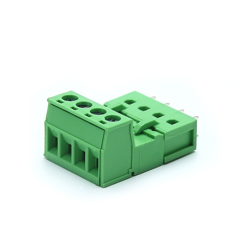 5.08mm Pitch Vertical Entry Straignt Pin Male Terminal Block Plug And Side Entry Female Socket